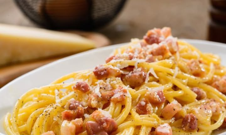 Spaghetti Carbonara mit EI & Speck